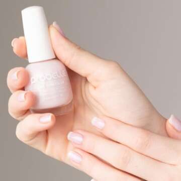 Probelle Illuminating Nail Concealer, Sheer Long Lasting Brightening Nail Polish for yellowing discolored nails, perfect finish for damaged nails with imperfections, Vegan, Gluten Free, Lilac Glow