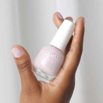 Probelle Illuminating Nail Concealer, Sheer Long Lasting Brightening Nail Polish for yellowing discolored nails, perfect finish for damaged nails with imperfections, Vegan, Gluten Free, Lilac Glow