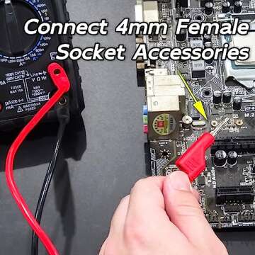 Goupchn 5PCS Stackable Banana to Banana Plug Test Leads Soft Electrical Test Cable Wire 3.3ft/1m for Multimeter 1000V 15A