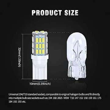Super Bright Antline T10 921 194 168 175 LED Bulbs Pack