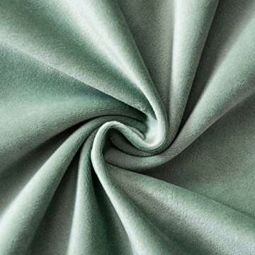 JUSPURBET Sage Velvet Throw Pillow Covers 20x20 inch Set of 2 for Living Room Couch Sofa Bedroom Decorative Square Solid Soft Cushion Cases with Invisible Zipper