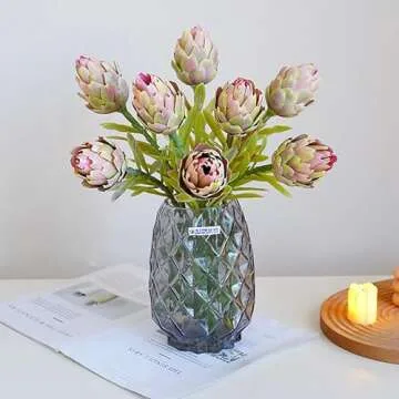 Lovmeety 4Pcs Artichokes Artificial Flowers for Decor