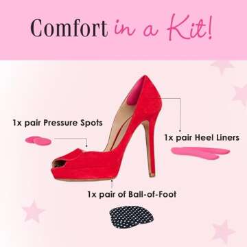 Hollywood Fashion Secrets Shoe Comfort Kit - Ultimate Footwear Comfort, 1 Kit