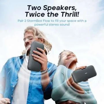Tribit StormBox Flow Bluetooth Speaker, Portable Speaker with XBass, 30H Playtime Wireless Speaker, IP67 Waterproof, Bluetooth 5.3, TWS, Custom EQ, Type-C Speaker for Outdoor Travel Beach