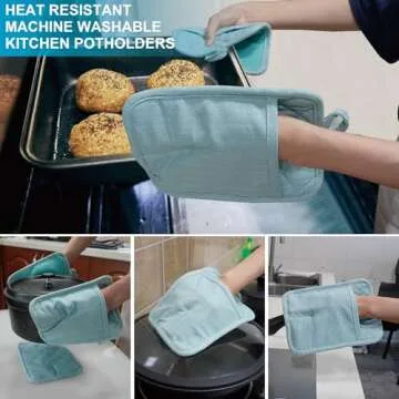 Pot Holders Set of 3 Heat Resistant for Cooking BBQ