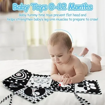 Cawgug High Contrast Baby Book for Infants' Early Development