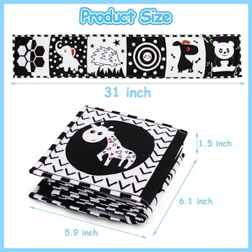 Cawgug High Contrast Baby Book for Infants' Early Development