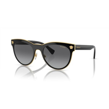 Versace Women's Sunglasses Black Frame with Light Grey Lenses, VE2198