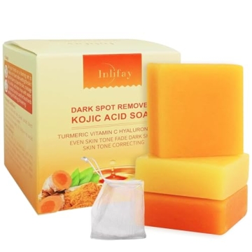 Inlifay Kojic Acid Turmeric Soap - Brighten & Fade Dark Spots Fast