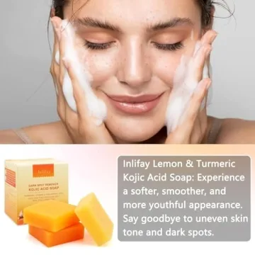 Inlifay Kojic Acid Turmeric Soap for Dark Spots & Brightening