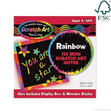 Melissa & Doug Scratch Art Rainbow Mini Notes for Creative Fun