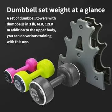 Body Sculpture Hand Weights Set with Rack for All Fitness Levels