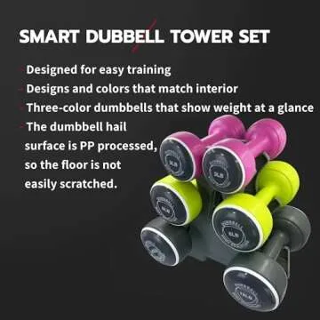 Body Sculpture Hand Weights Set with Rack for All Fitness Levels