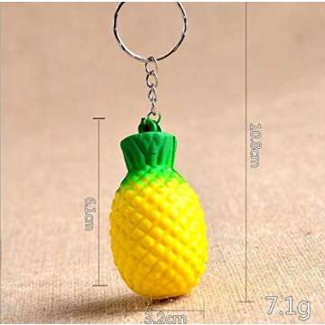 iMagitek 15 Pack Pineapple Keychains for Kids Party Favors Supplies, School Carnival Prizes, Party B...
