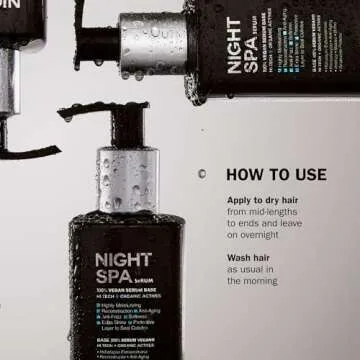 TRUSS Night Spa Serum - Anti Aging Damaged Hair Treatment with 100% Vegan Wax Base - Anti Frizz Hair Serum for Extra Shine, Moisture and Elasticity - (250 ml)