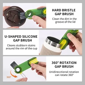3 in 1 Cup Lid Gap Cleaning Brush Set for All Your Needs