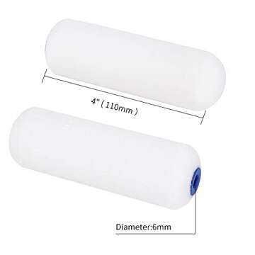 Mister Rui Foam Paint Roller, 4 Inch Paint Roller 10 Pack, Small Paint Roller, Foam Paint Roller 4 Inch, Small Foam Paint Roller High Density, 4 Inch Foam Rollers for Painting Walls, Cabinets
