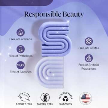 Kitsch Purple Shampoo & Conditioner Bar for Color Treated & Grey and white Hair, Made in Us, Toning Bar Shampoo & Conditioner for Blonde