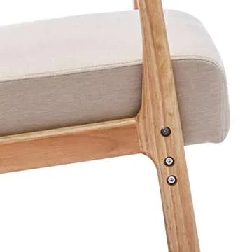 DUHOME Chenille Fabric Accent Chair for Living Room,Lounge Armchair with Solid Wood Frame,Reading Chair,Mid Century Bedroom Modern Chair(Camel)