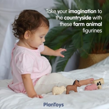 PlanToys Farm Animal Figurines - Sustainable Play Fun for Kids