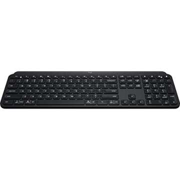 Logitech MX Keys Advanced Wireless Illuminated Keyboard, Tactile Responsive Typing, Backlighting, Bl...