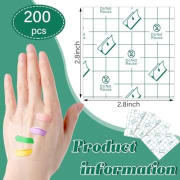 200 Pieces Makeup Hand Palette - Disposable Mixing Tray for Cosmetics