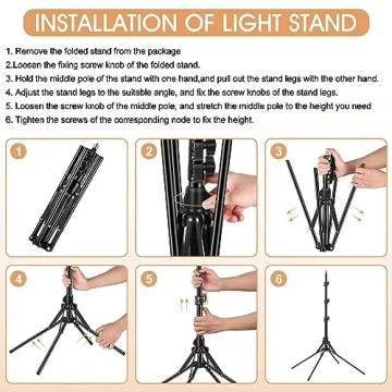 Adjustable 13-Inch LED Ring Light with Easy Stand