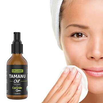 Cammile Q Organic Tamanu Oil - Natural Psoriasis Treatment - Great For Eczema, Acne & Scars - Cold P...
