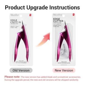 MelodySusie Acrylic Nail Clippers, Professional Nail Clippers Cutters for Acrylic Nails Fake Nail Ti...