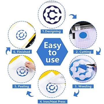 CAREGY Glitter HTV Heat Transfer Vinyl Bundle for All Crafts