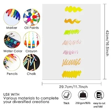 Cardstock,100 Sheets Heavyweight White Cardstock 11.7 x 16.5 Thick Card Stock Legal Size Printer Paper for Inkjet or Laser Printers 90lb 250gsm White Card Stock for Art Projects