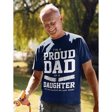 Proud Dad Shirt Gifts for Dads from Daughter Fathers Day Funny Shirts for Men X-Large Navy