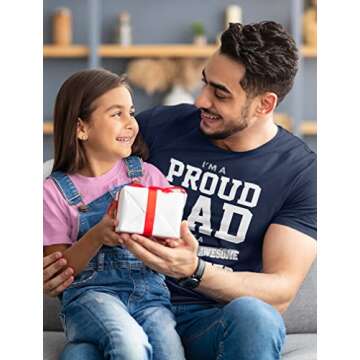Proud Dad Shirt Gifts for Dads from Daughter Fathers Day Funny Shirts for Men X-Large Navy