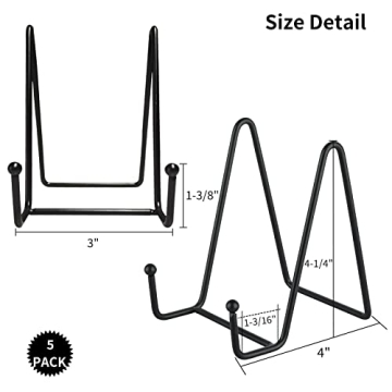 IBosins 5 Pack 4 Inch Display Stands for Art and Collectibles