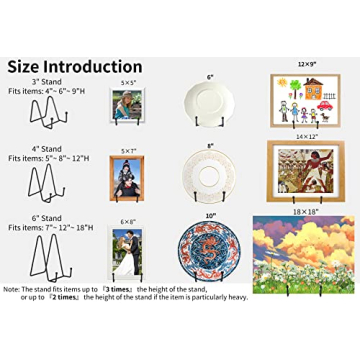 IBosins 5 Pack 4 Inch Display Stands for Art and Collectibles