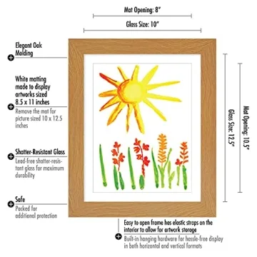 Americanflat Kids Art Frame - Showcase 100 Artworks Stylishly