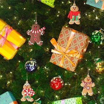 GuassLee 12 Pack Gingerbread Ornaments for Holiday Cheer