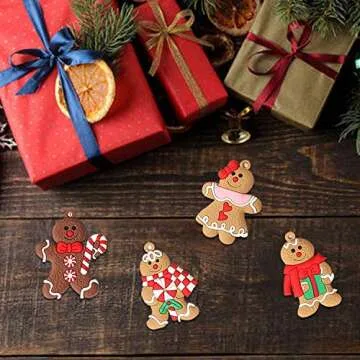 GuassLee 12 Pack Gingerbread Ornaments for Holiday Cheer