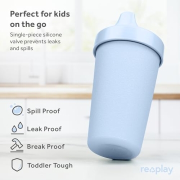 Re-Play 10 Oz Sippy Cups for Toddlers - Spill Proof Cups