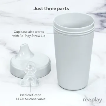 Re-Play 10 Oz Sippy Cups for Toddlers - Spill Proof Cups