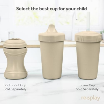 Re-Play 10 Oz Sippy Cups for Toddlers - Spill Proof Cups
