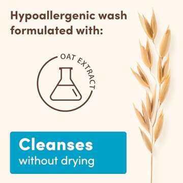 Aveeno Baby Daily Moisture Gentle Bath Wash & Shampoo with Natural Oat Extract, Hypoallergenic, Tear-Free & Paraben-Free Formula For Sensitive Hair & Skin, Lightly Scented, 33 fl. oz