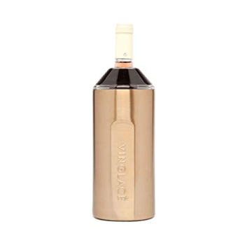 Vinglacé Wine Bottle Chiller- Portable Champagne Insulator- Stainless Steel Wine Cooler Sleeve, Cop...