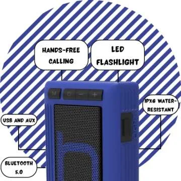 Bumpboxx Wireless Bluetooth Speaker | Blue | Retro Pager Beeper | Outdoor Portable Bluetooth Speaker...