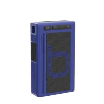 Bumpboxx Wireless Bluetooth Speaker | Blue | Retro Pager Beeper | Outdoor Portable Bluetooth Speaker | MP3 Player | LED Flashlight | Waterproof Speaker | Weighs 3.2oz (Renewed)