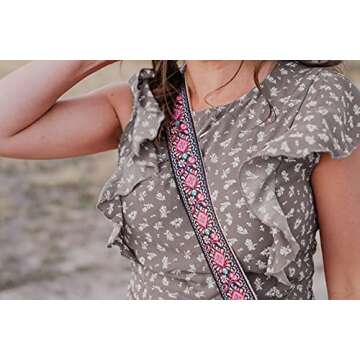 Adjustable Pink Cotton Handbag Strap for Any Bag Style