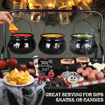 Ceramic Witches Halloween Cauldron Set for Festive Decor