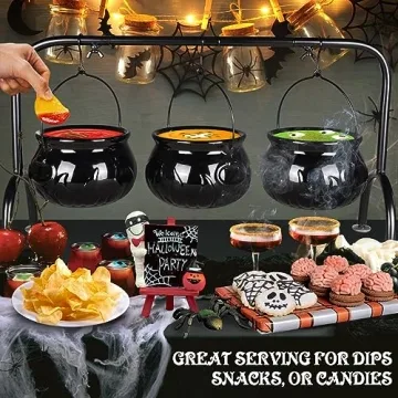 Ceramic Witches Halloween Cauldron Set for Festive Decor