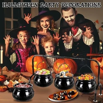 Ceramic Witches Halloween Cauldron Set for Festive Decor