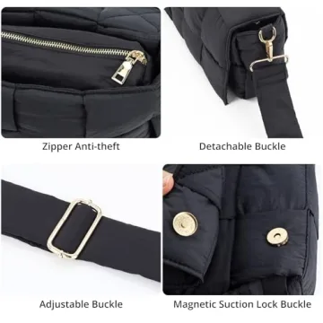 Stylish AICSOLL Puffer Shoulder Bag for Women